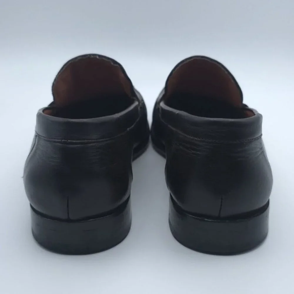 SANDRO MISTER‎ Men's Brown Leather Loafers Shoes Size 9.5 D SPAIN🇪🇸MADE BRN-SY